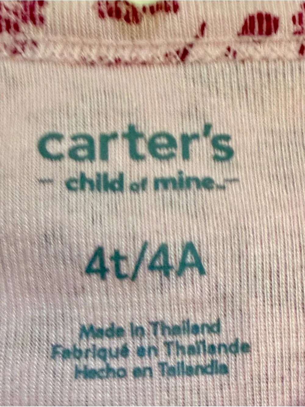Carter’s Child of Mine 4T 2PC Corduroy Jumper Dress Fox Floral Ruffle Pinafore